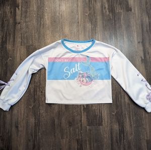 'Don't Be Salty' sz. M white mermaid sweatshirt